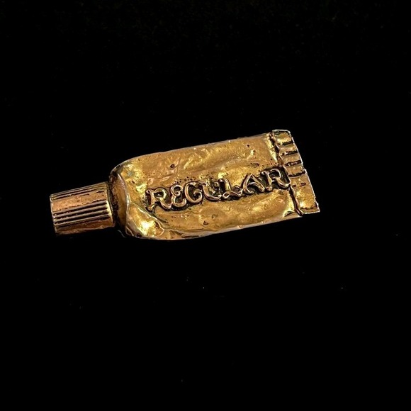 Signed Joy gold tone vintage brooch - Picture 3 of 4